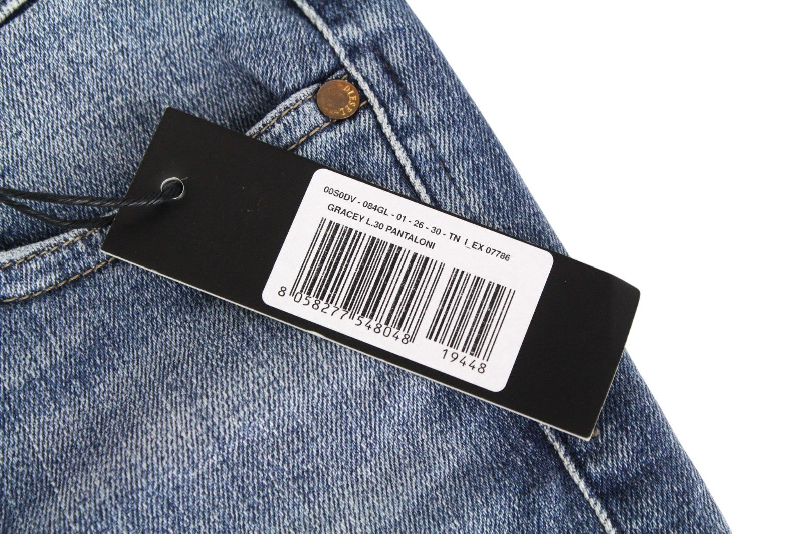 DIESEL Gracey 084GL Women Jeans W26/L30 Super Slim Skinny Cotton Stretch Blue