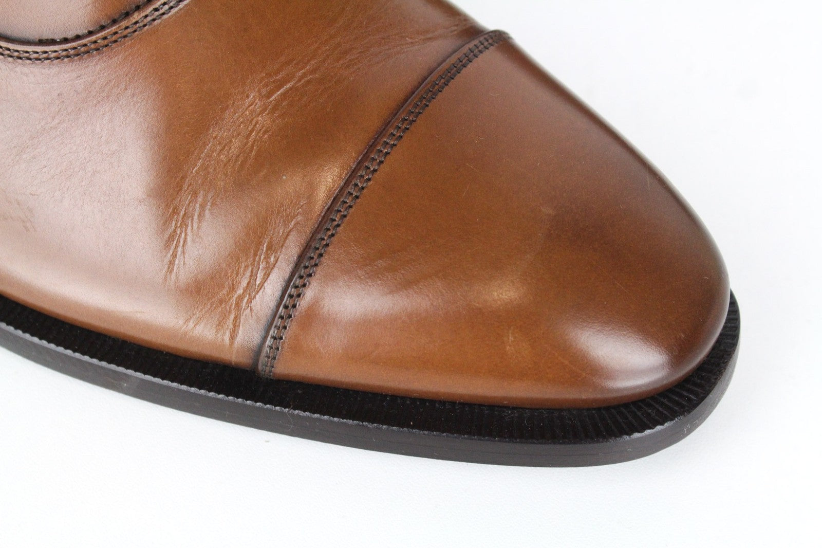 SUITSUPPLY Men Formal Shoes EU42 Brown Genuine Leather Classic Laced Low-Top