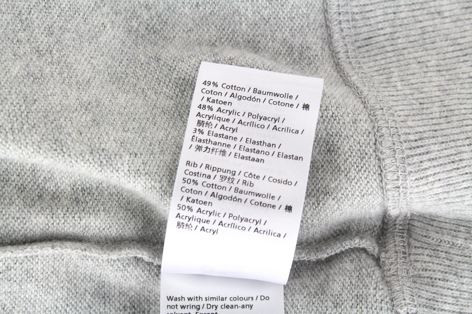 DENHAM Women Sweatshirt XL Grey Marl Cotton Blend Stretch Tab Roll Neck Casual