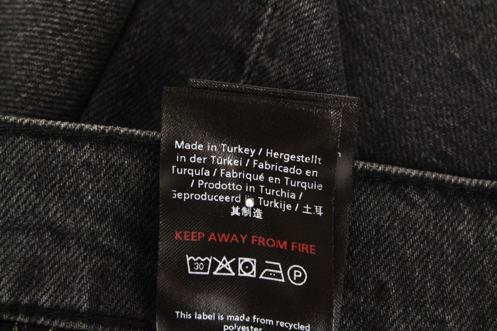 DENHAM Pearl Women Skirt W25 Washed Black Pure Cotton Mini Denim 5-Pocket