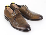 SUITSUPPLY Men Formal Shoes EU43 Brown Genuine Leather Buckled Low-Top