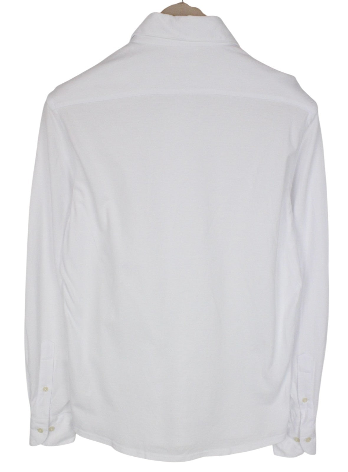 SUITSUPPLY Men Shirt 37/ 14 1/2/38/ 15 White Extra Slim Formal Pure Cotton Polo