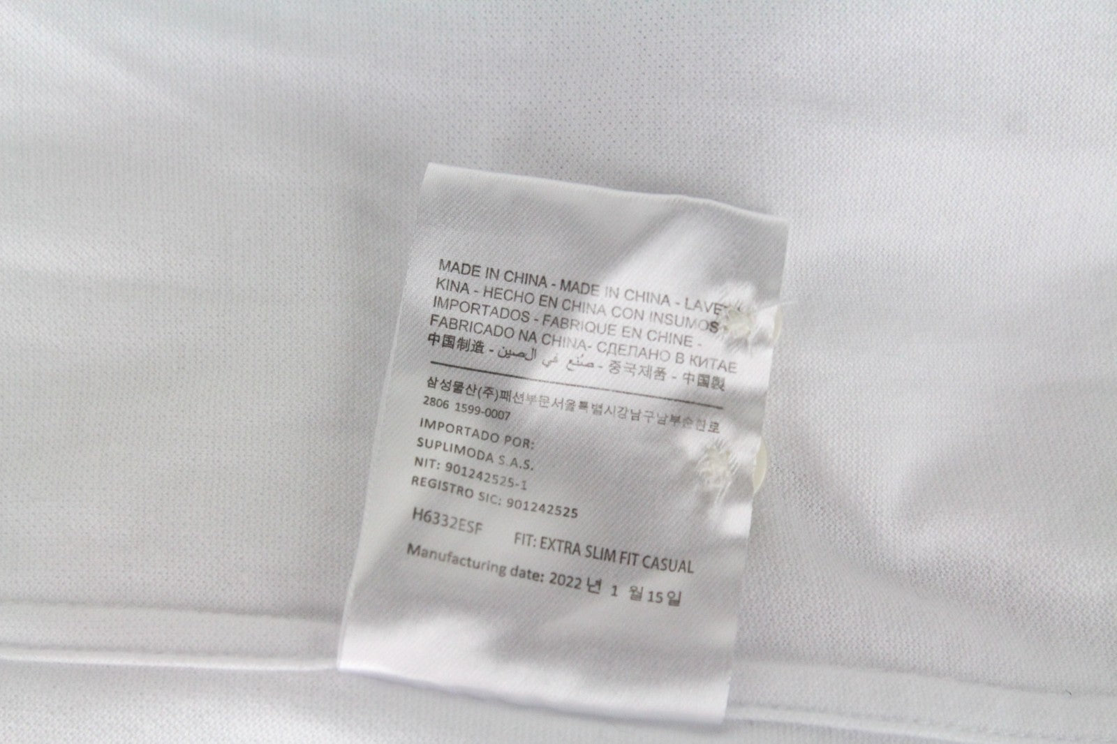 SUITSUPPLY Men Shirt 37/ 14 1/2/38/ 15 White Extra Slim Formal Pure Cotton Polo
