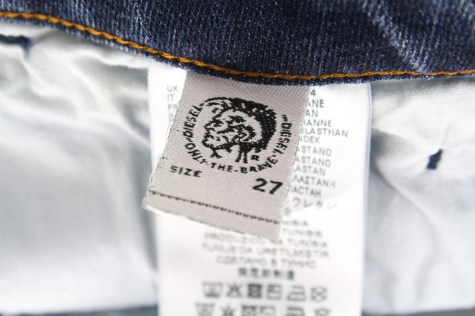 DIESEL D-Bazer 0870H Men Jeans W27/L32 Distress Blue Boys Taper Stretch Buttoned