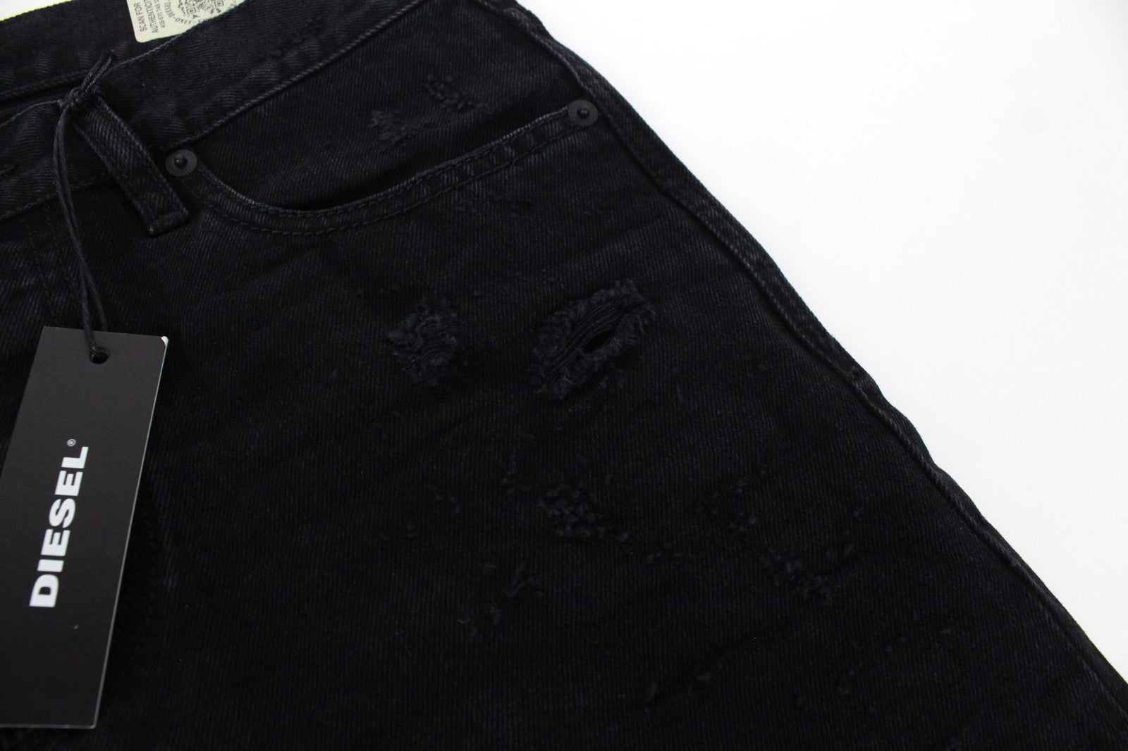 DIESEL Mharky 088AD Men Jeans W27/L32 Non-Stretch Black Boys Slim Skinny Fit