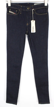 DIESEL Skinzee 0813C Women Jeans W26/L32 Dark Blue Super Slim Skinny Stretch
