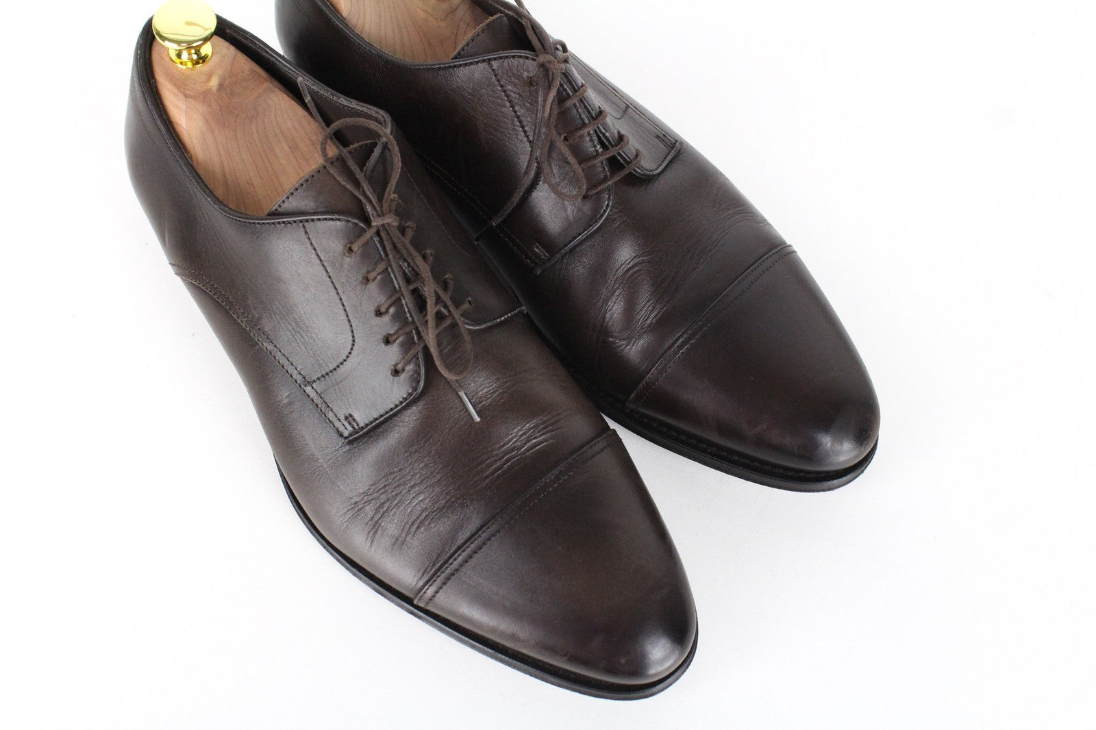 SUITSUPPLY Men Formal Shoes EU42 Dark Brown Calf Leather Oxford Blake-Stitched