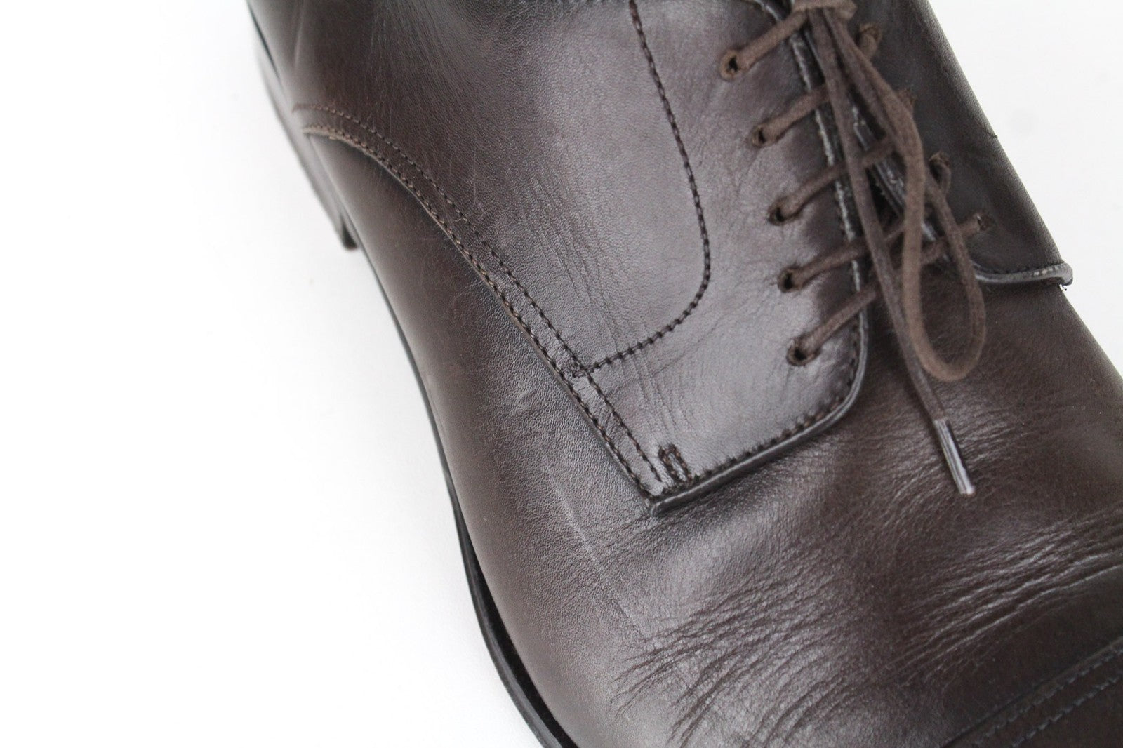 SUITSUPPLY Men Formal Shoes EU42 Dark Brown Calf Leather Oxford Blake-Stitched