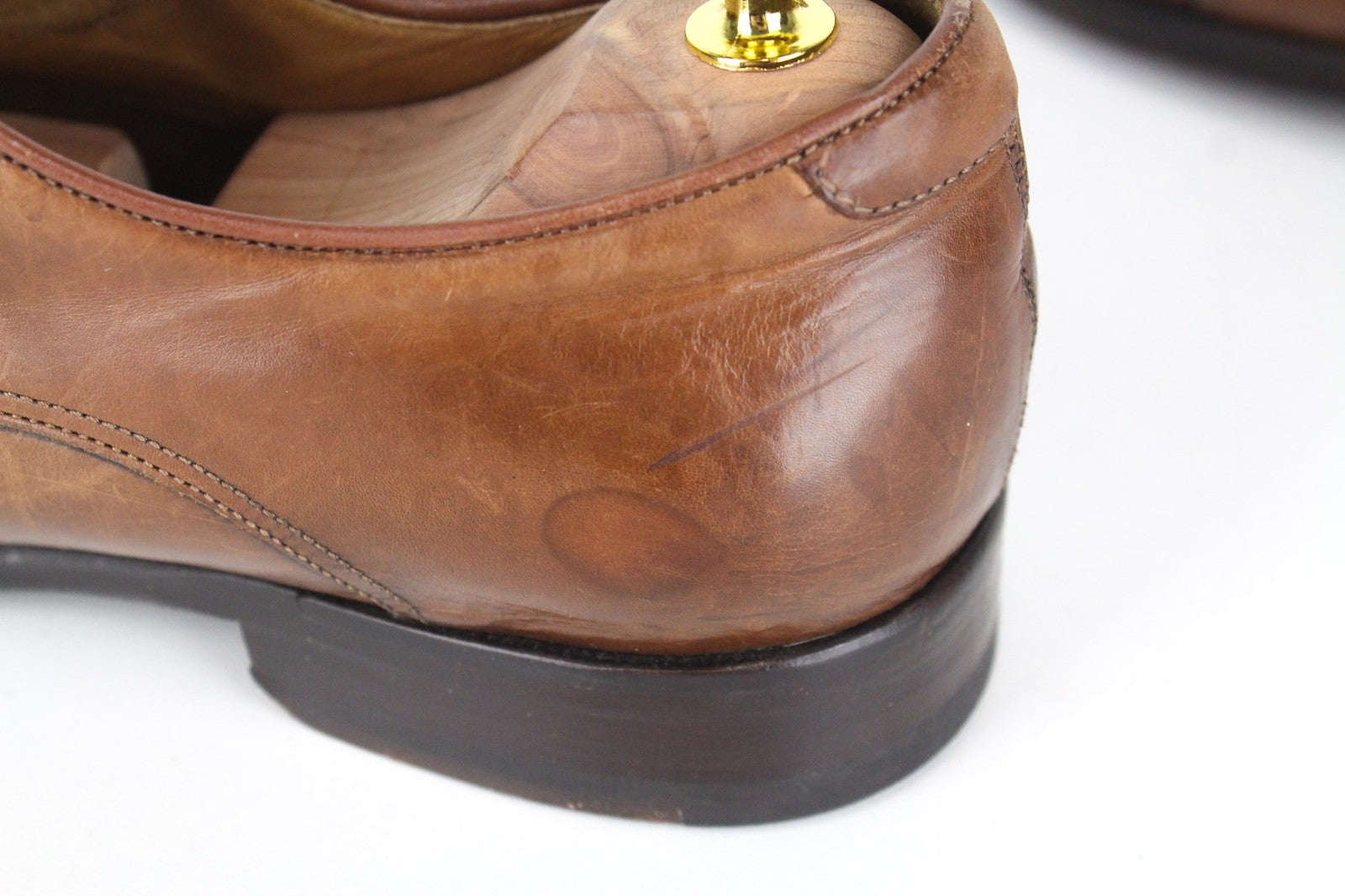 SUITSUPPLY Men Formal Shoes EU42 Mid Brown Pure Calfskin Blake-Stitched Oxford