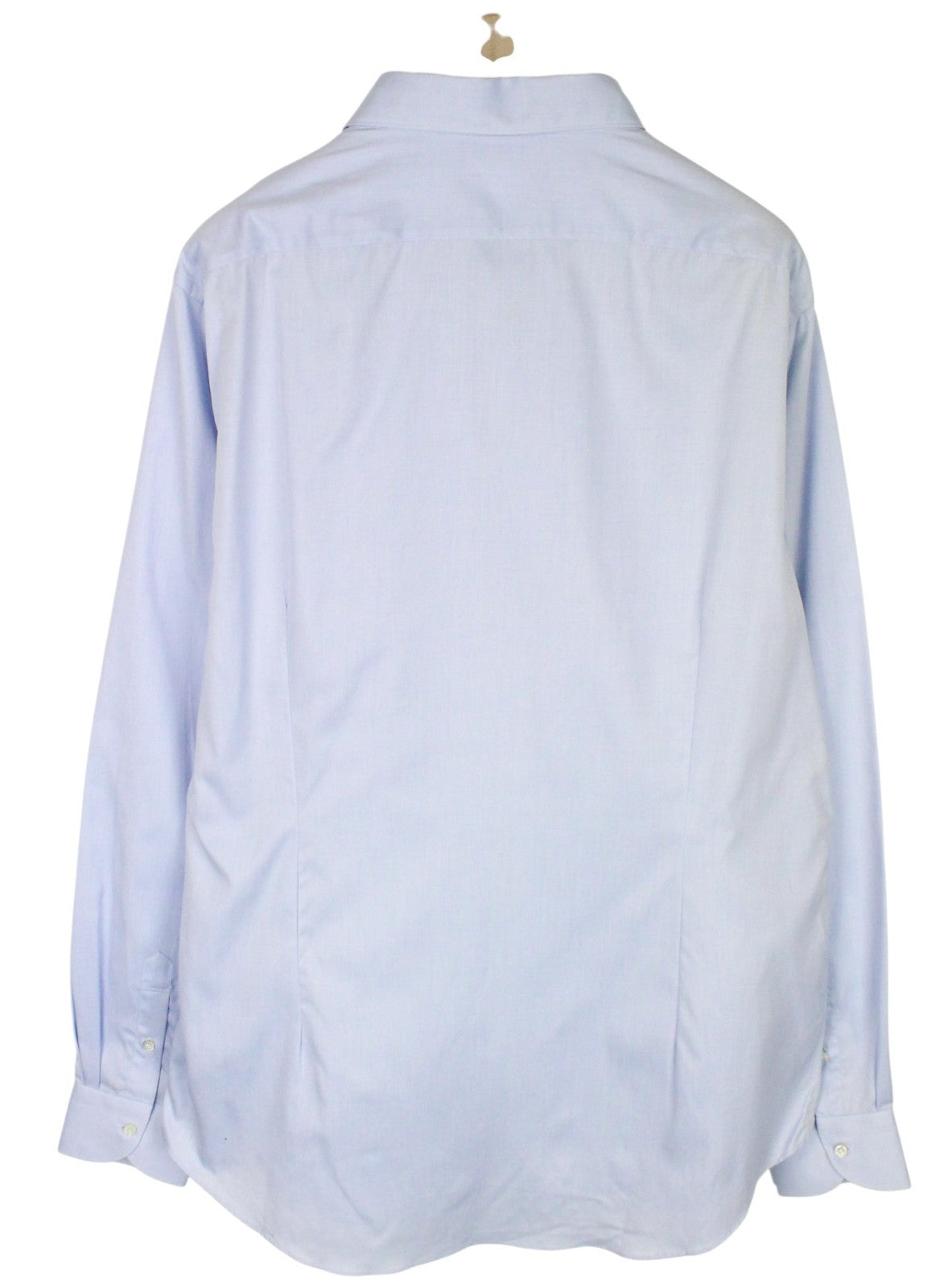 SUITSUPPLY Men Shirt 47L/18 1/2L Extra Slim Blue Pure Cotton Cutaway Classic