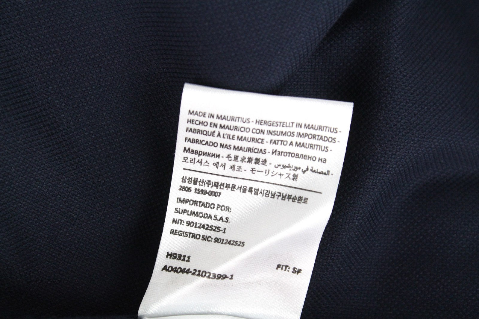 SUITSUPPLY Traveller Men Shirt 36/14 Slim Navy Blue Pure Cotton Long Sleeved