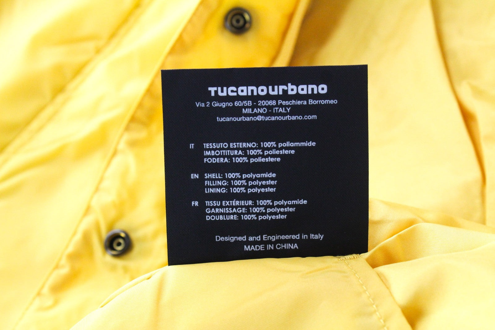 TUCANO URBANO Mercoledi Women Jacket XS Yellow Water-Repellent Windproof Moto