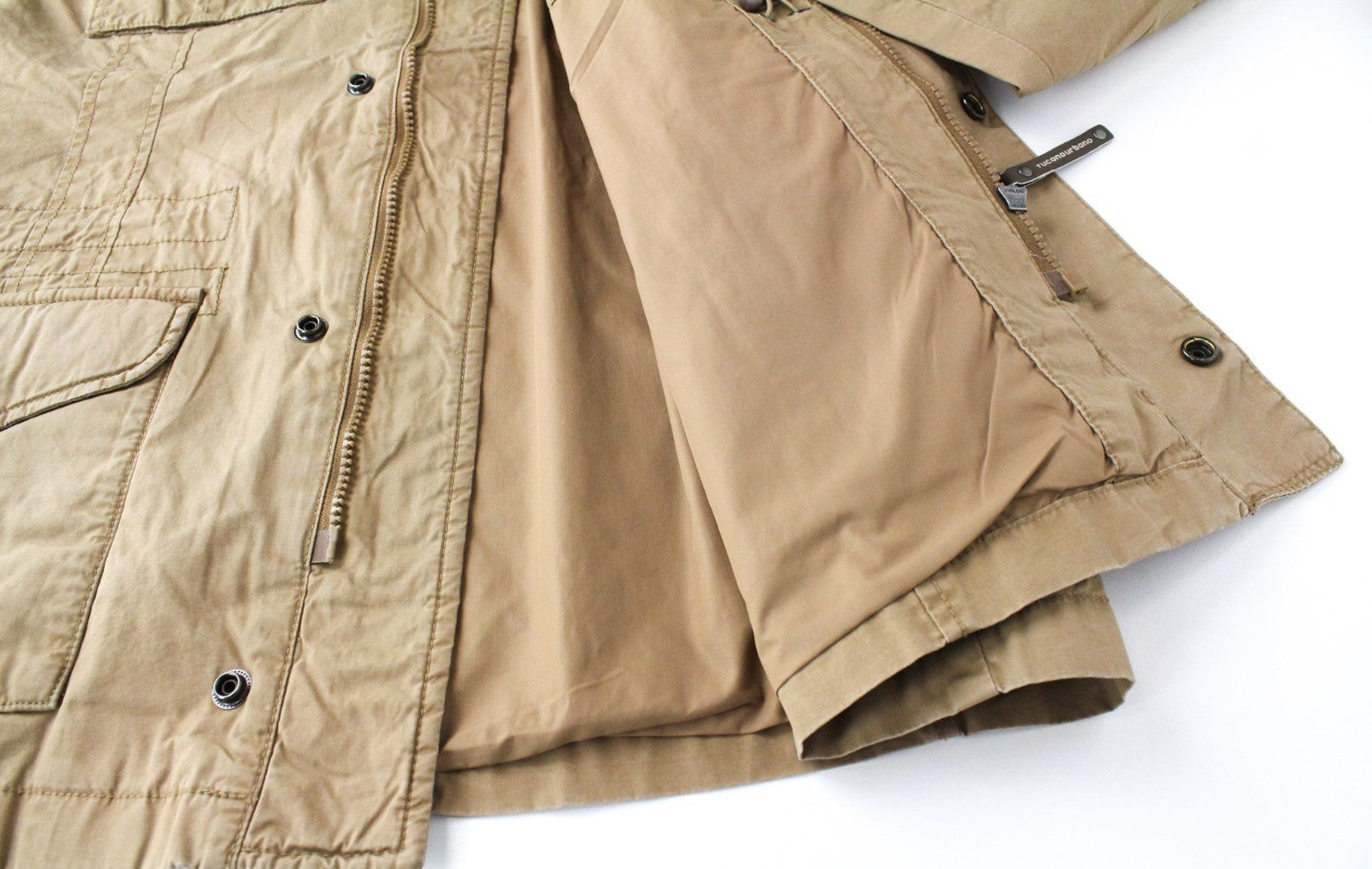 TUCANO URBANO Douz Men Jacket S Brown Cotton Single-Breasted Motorcycle