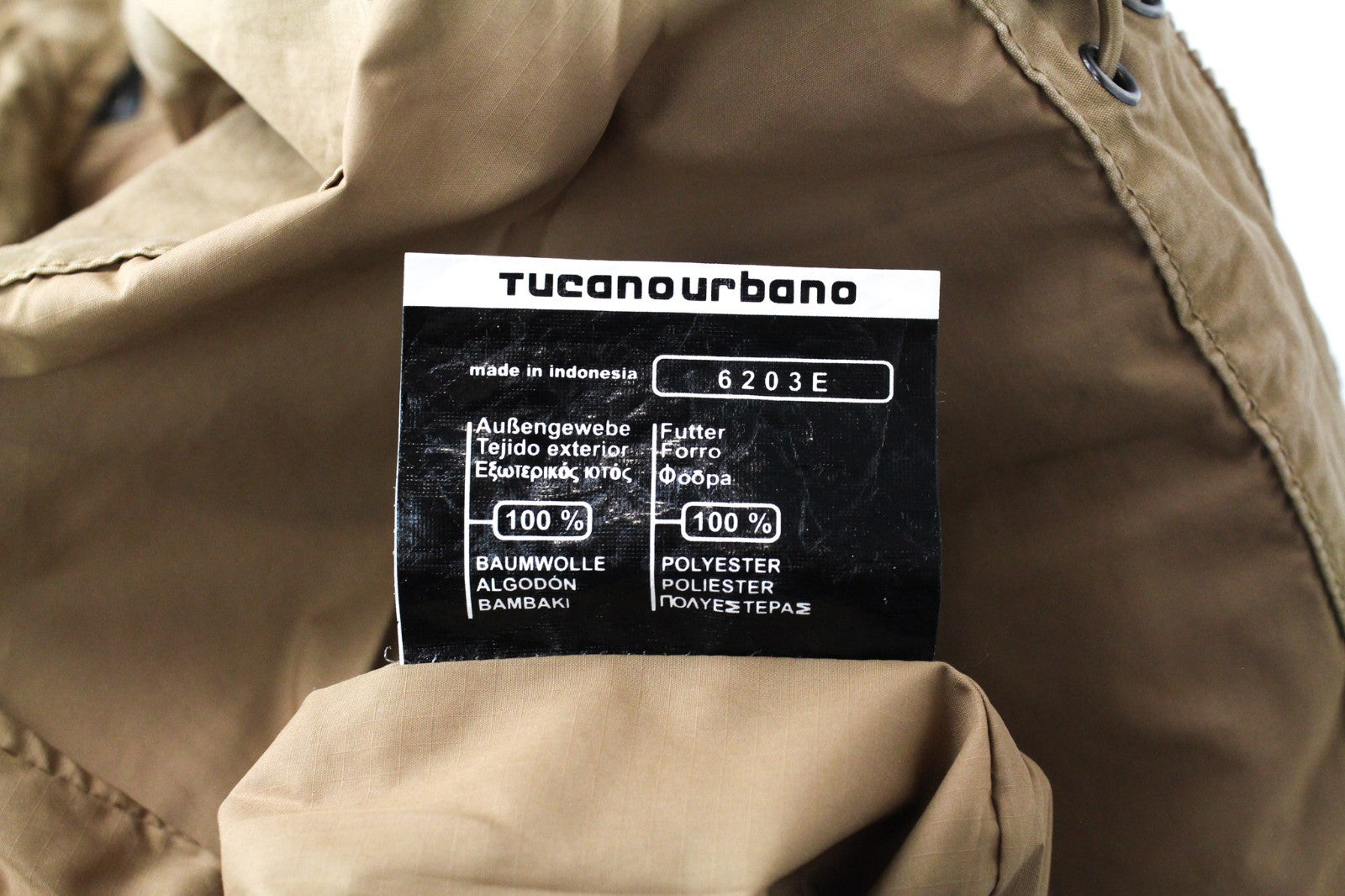 TUCANO URBANO Douz Men Jacket S Brown Cotton Single-Breasted Motorcycle Lined