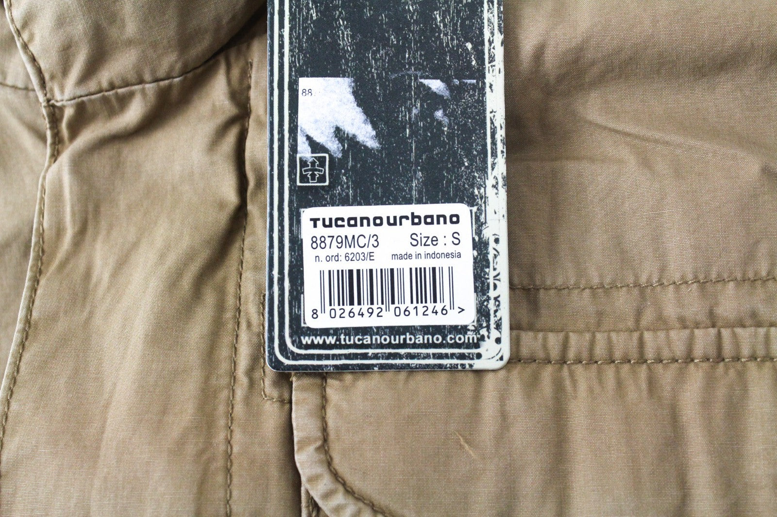 TUCANO URBANO Douz Men Jacket S Brown Cotton Single-Breasted Motorcycle Lined