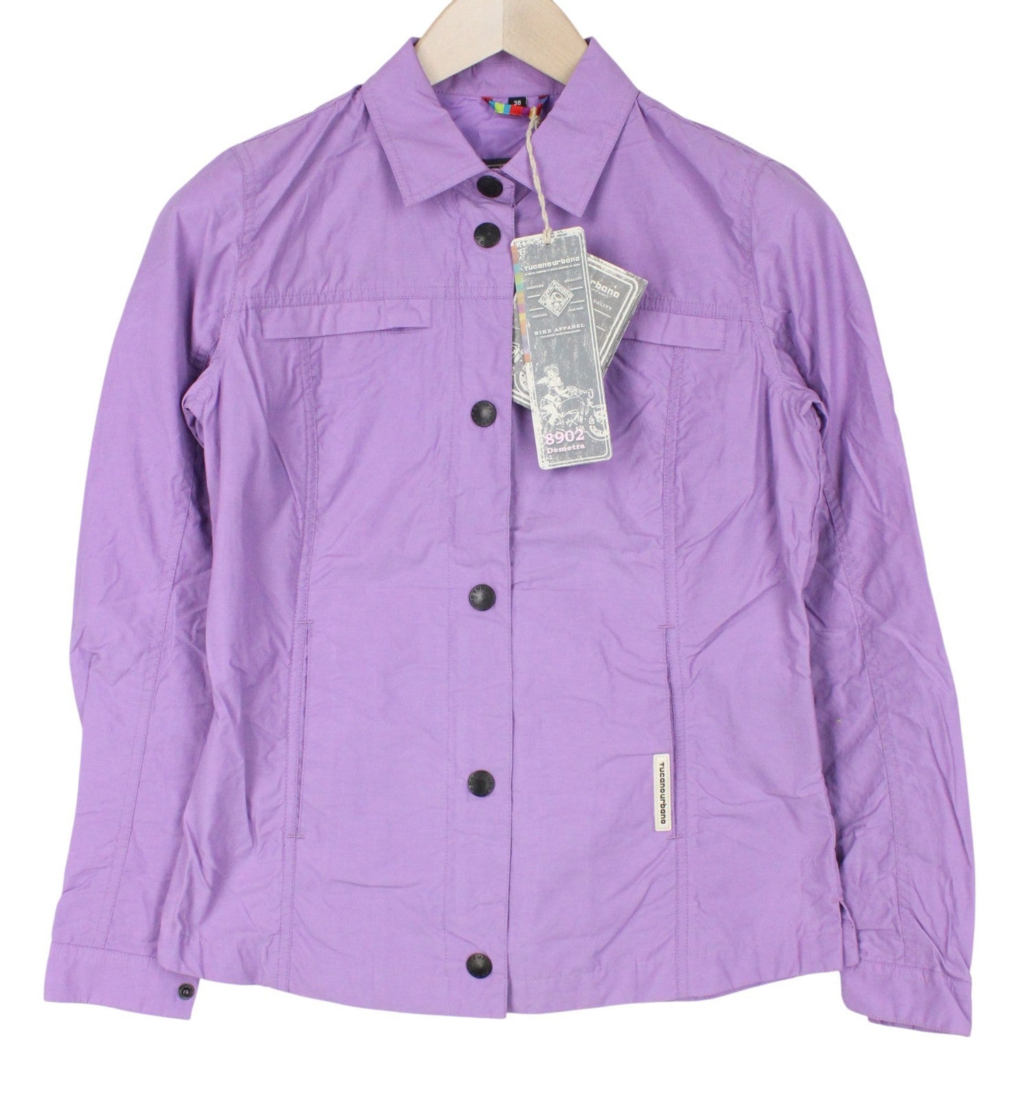 TUCANO URBANO Demetra Women Jacket XS Purple Cotton Blend Lightweight Moto
