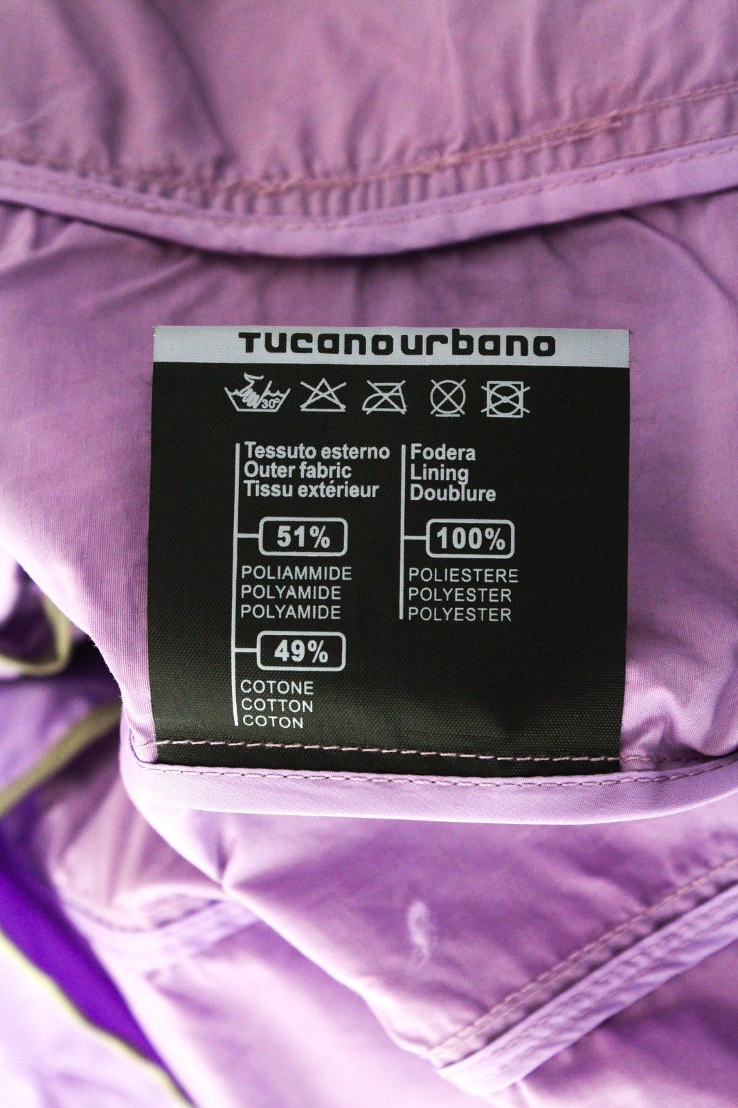 TUCANO URBANO Demetra Women Jacket XS Purple Cotton Blend Lightweight Moto