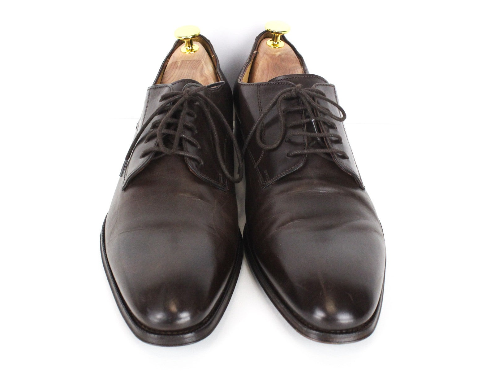 SUITSUPPLY Men Formal Shoes EU43 Brown Genuine Leather Low-Top Laced Classic