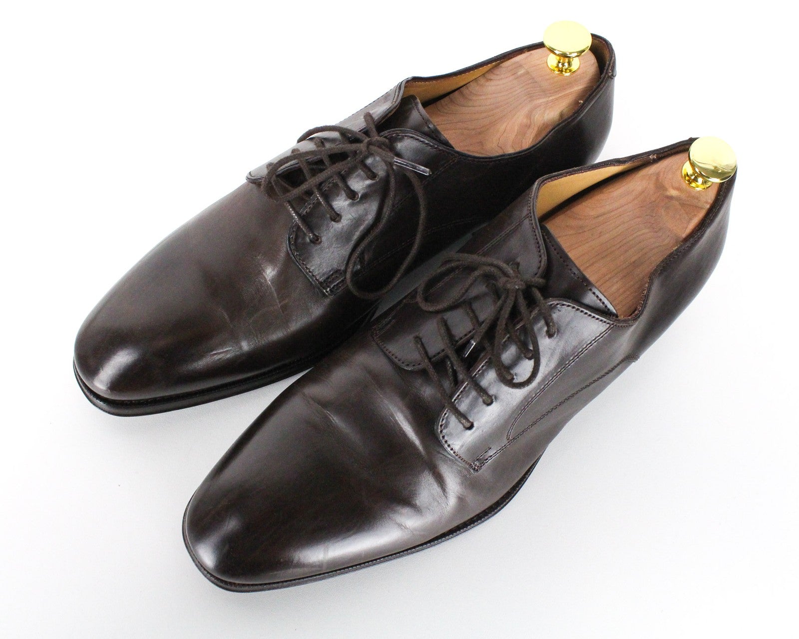 SUITSUPPLY Men Formal Shoes EU43 Brown Genuine Leather Low-Top Laced Classic