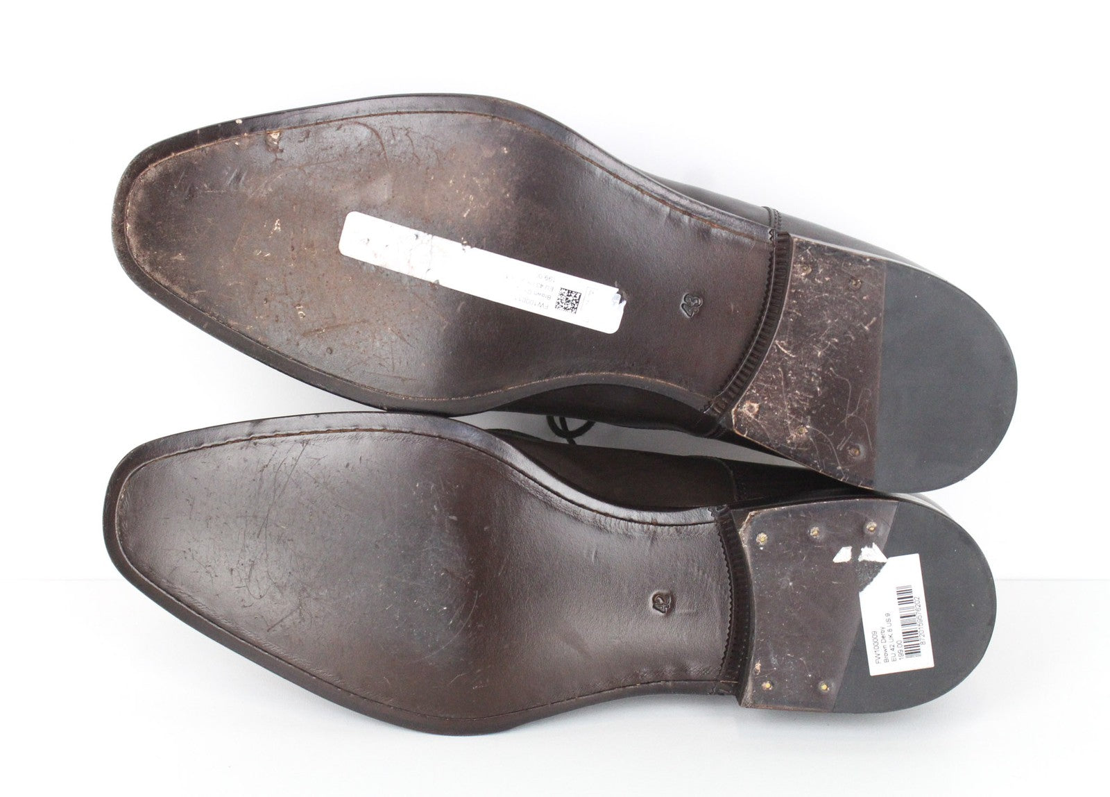 SUITSUPPLY Men Formal Shoes EU43 Brown Genuine Leather Low-Top Laced Classic
