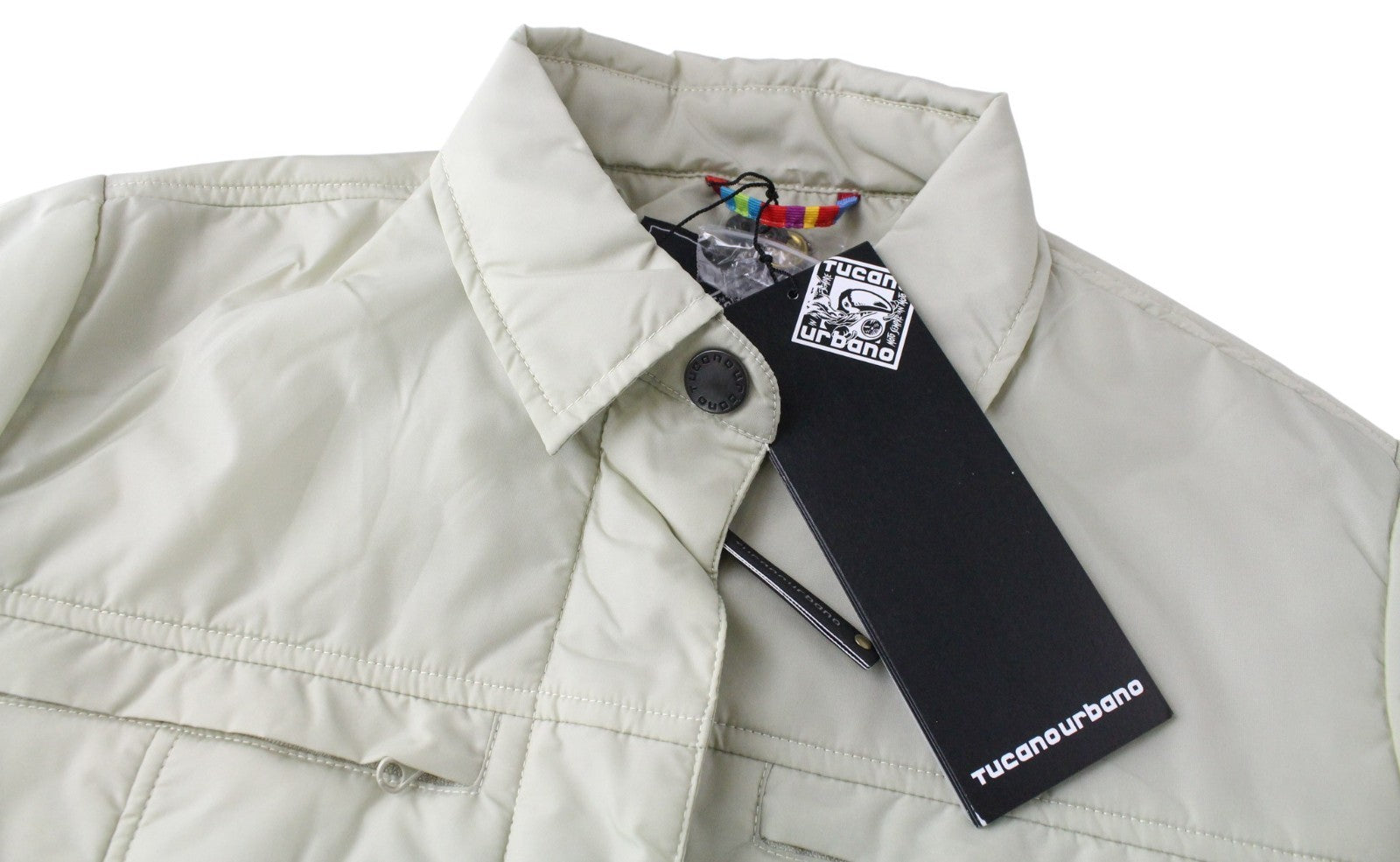TUCANO URBANO Mercoledi Women Jacket XS Beige Thermal Padding Moto Windproof