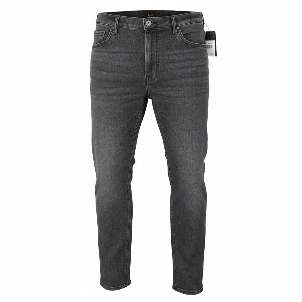 LEE Rider Men Jeans W38/L32 Slim Fit Washed Casual Grey Cotton Stretch