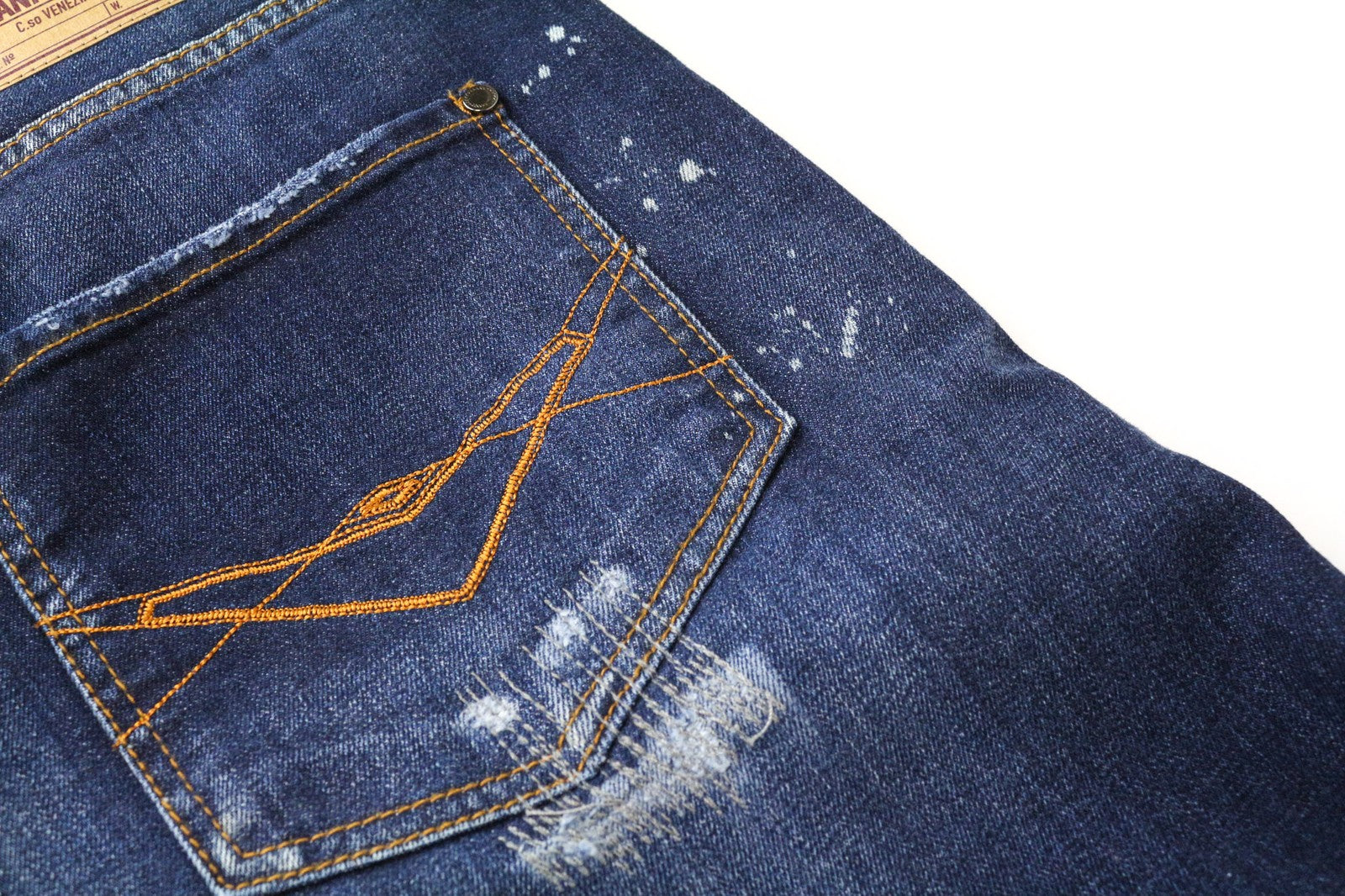 FRANKIE MORELLO Loredana Women's Jeans 38 Tapered Blue Cotton Stretch Ripped