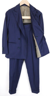 SUITSUPPLY La Spalla Men's Suit UK32R Blue Wool 2Pc Double-Breasted