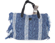SCOTCH & SODA Women's Summer Bag Blue One Size Beach Tassels Patterned