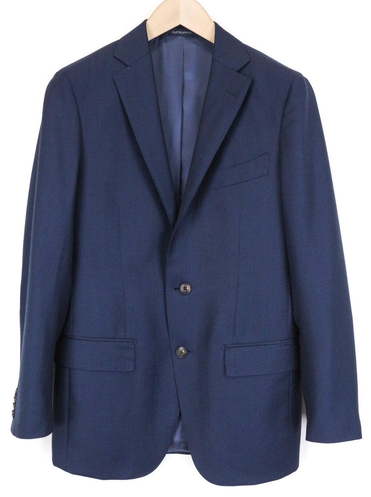 SUITSUPPLY Sienna Men's UK36R Blazer Blue Super 130's Wool Single-Breasted