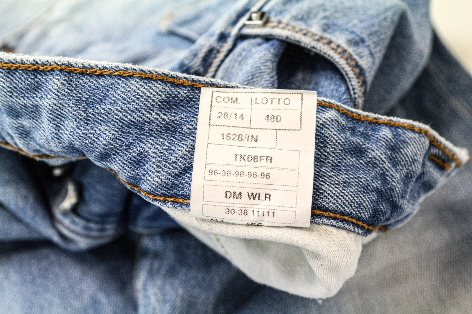 TAKESHY KUROSAWA Men's Jeans W32 Slim Fit Painted Blue Cotton Washed