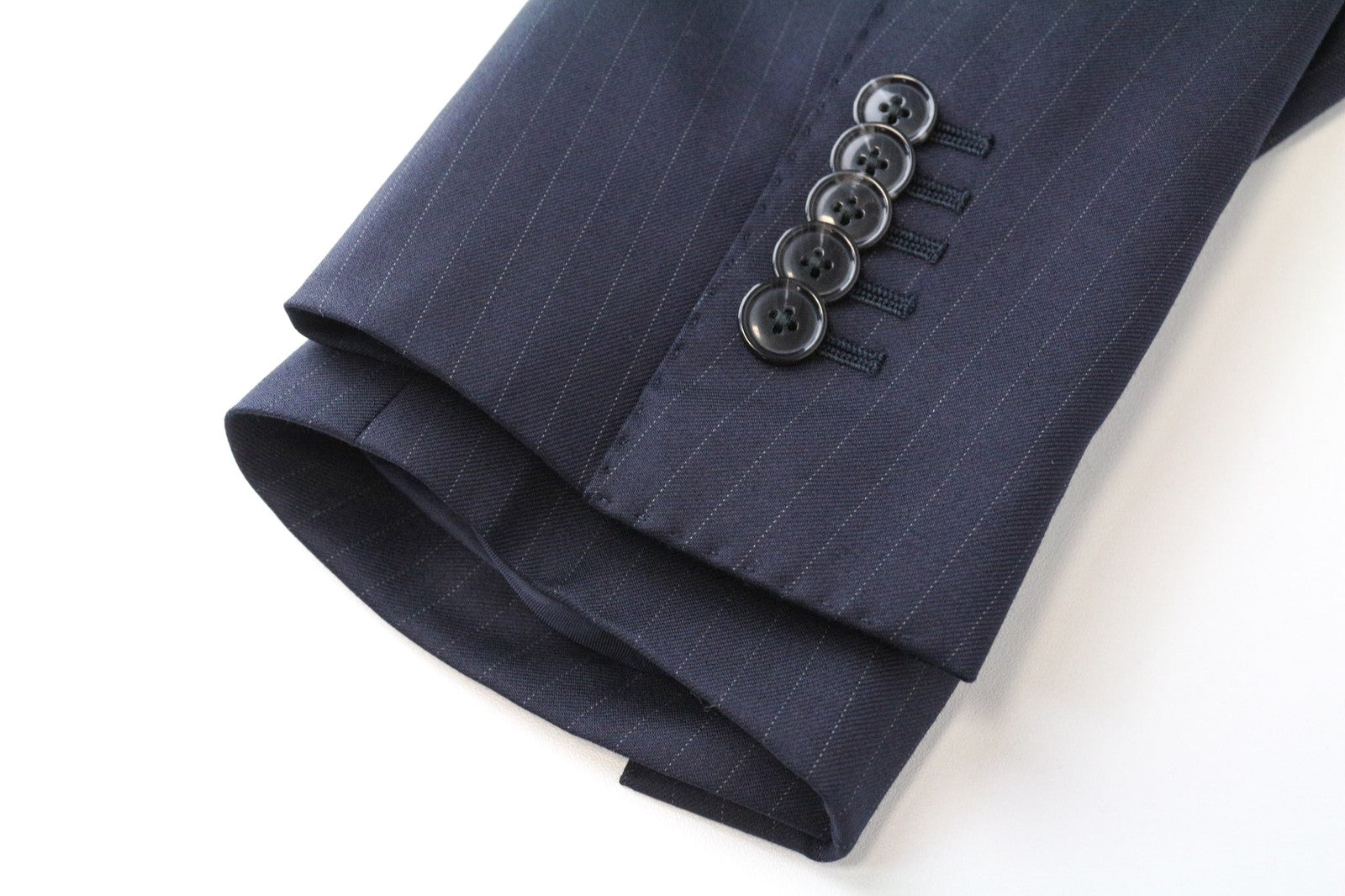 SUITSUPPLY La Spalla Men's UK36L Navy Blue Wool Stripe Blazer Patterned