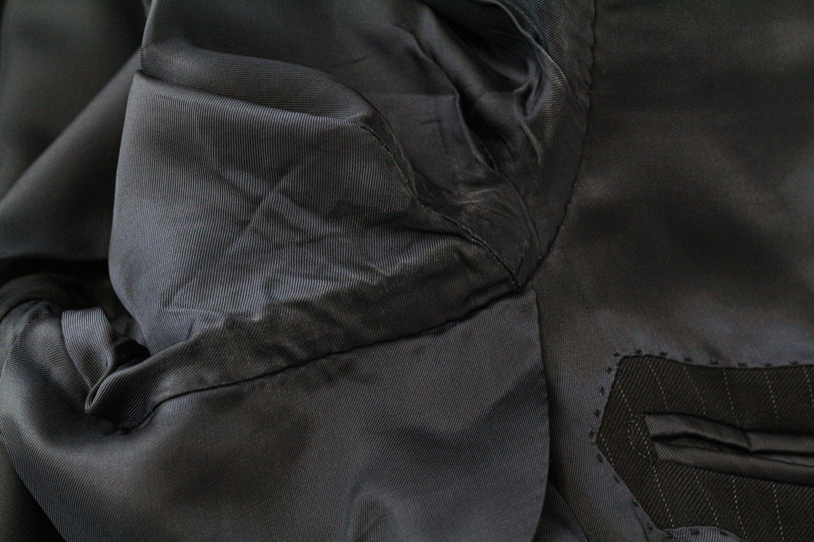 SUITSUPPLY La Spalla Men's UK36L Navy Blue Wool Stripe Blazer Patterned