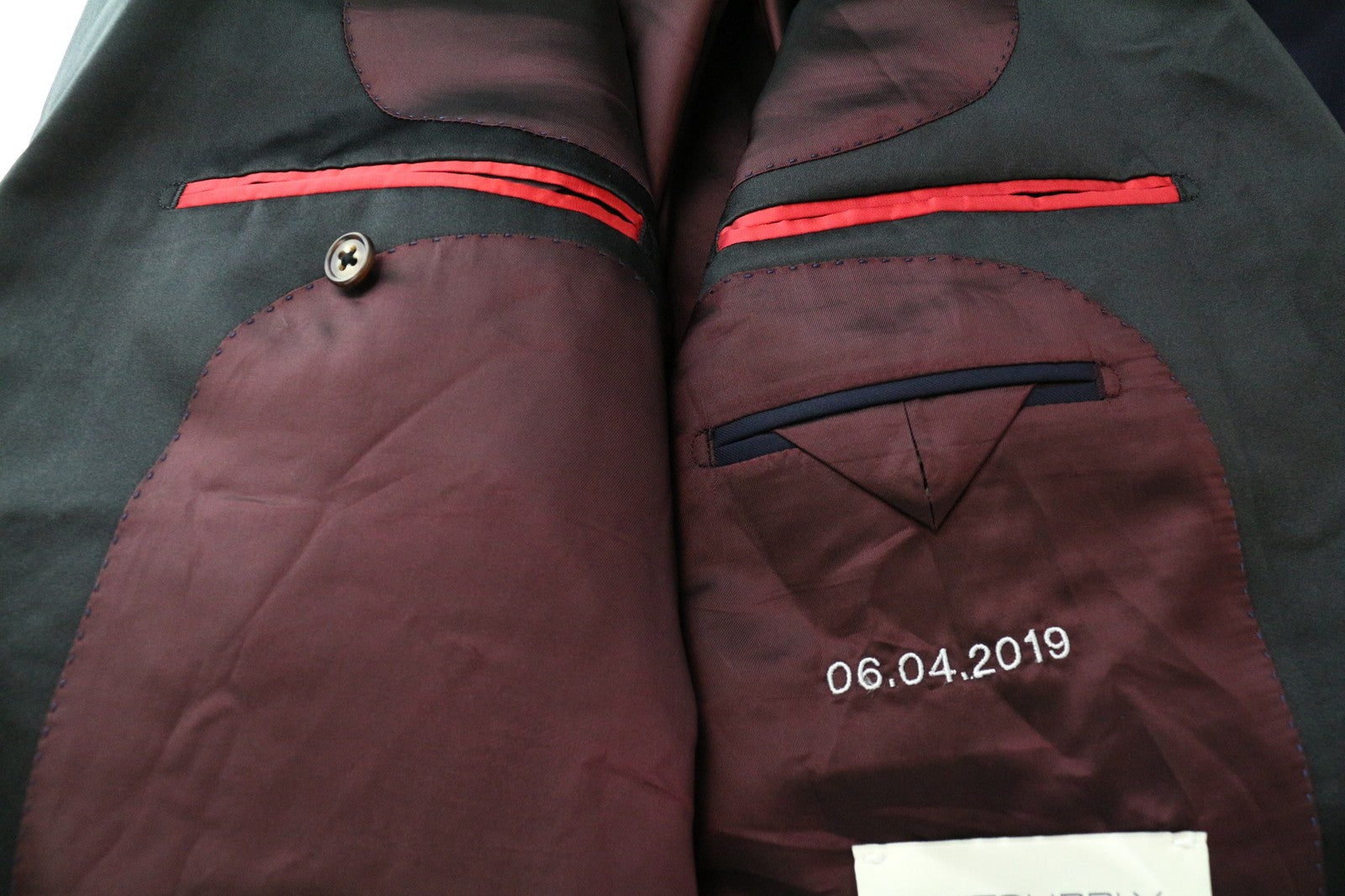 SUITSUPPLY Lazio Men's Blazer 28 Blue Wool Tuxedo Lined Single-Breasted