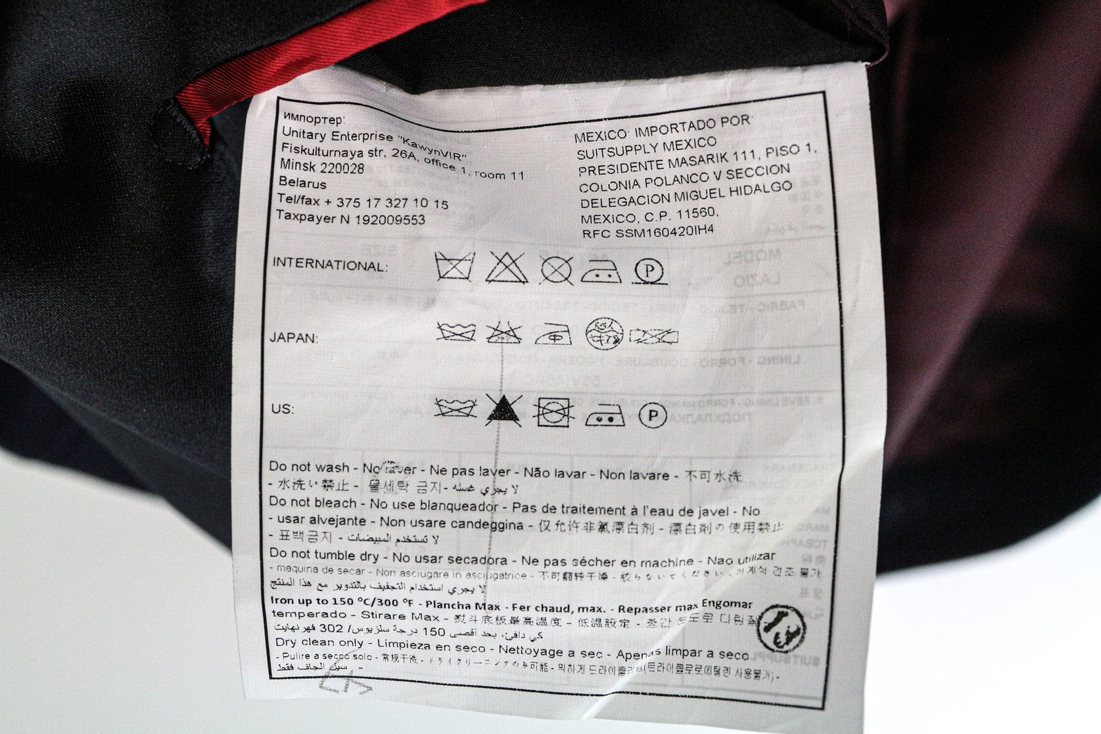 SUITSUPPLY Lazio Men's Blazer 28 Blue Wool Tuxedo Lined Single-Breasted