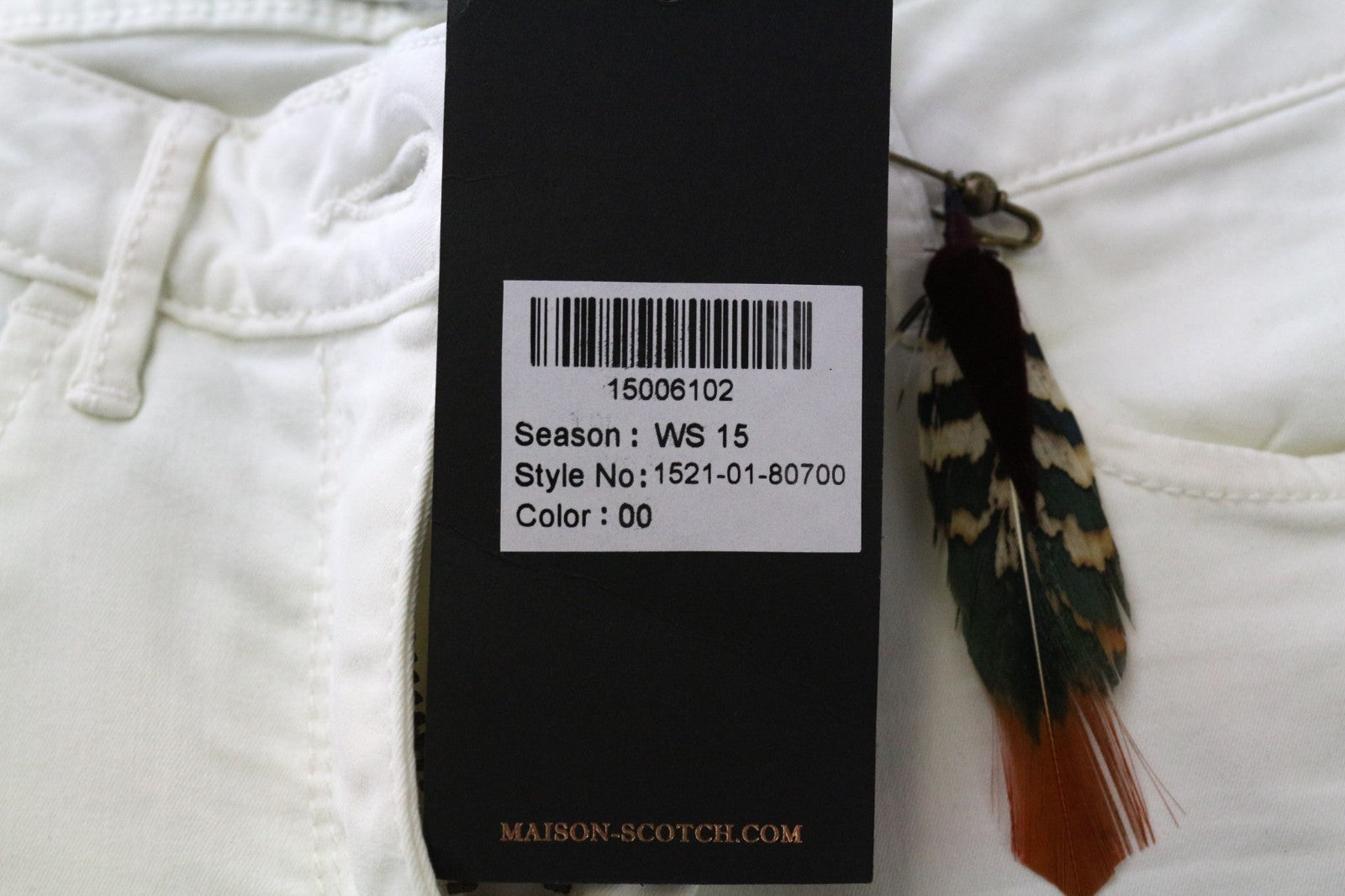 MAISON SCOTCH Women's Pants W27/L30 White Skinny 5-Pocket Zip Style