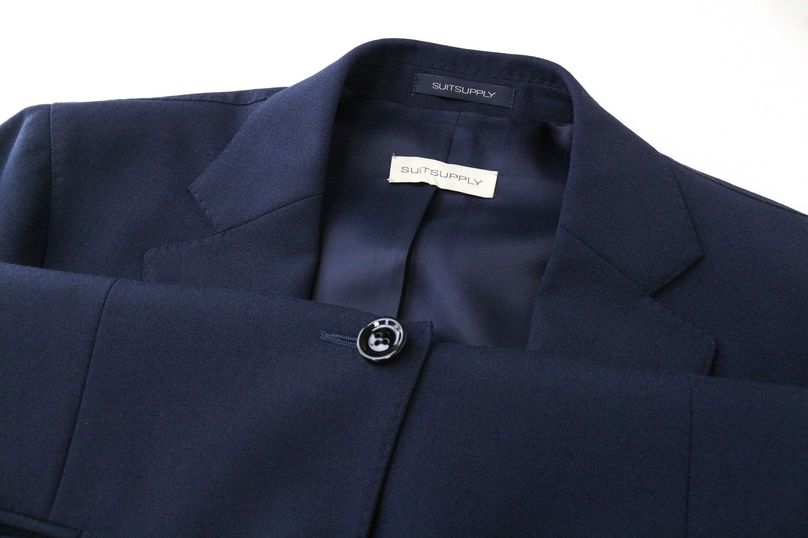 SUITSUPPLY Cameron Women's UK16R Blue Wool Mohair Blazer Single-Breasted