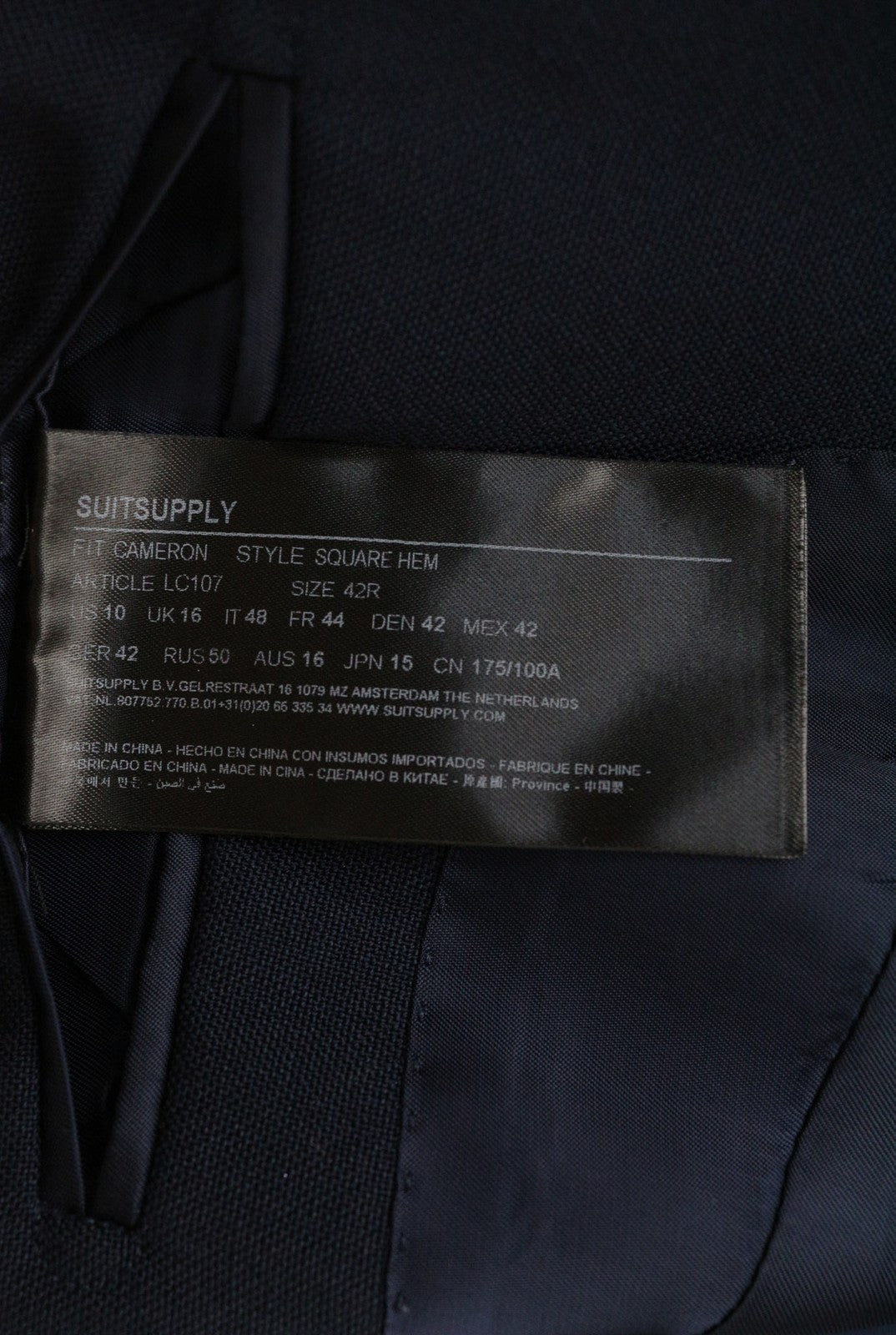 SUITSUPPLY Cameron Women's UK16R Blue Wool Mohair Blazer Single-Breasted