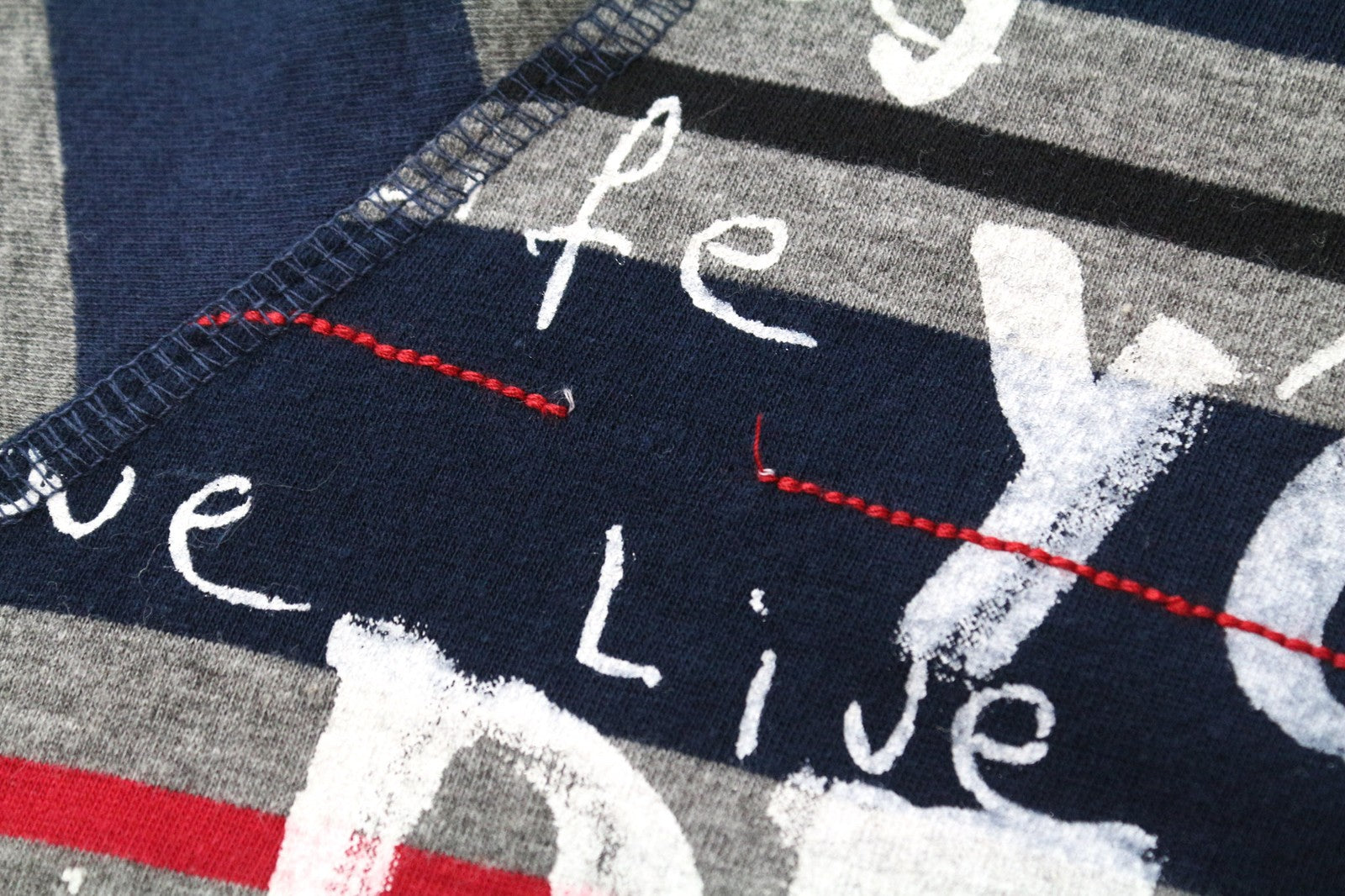 DESIGUAL Marcos Men's Blue T-Shirt S Striped Cotton Blend Henley Long Sleeve