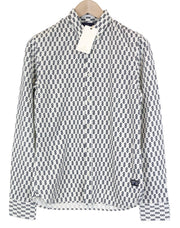 SCOTCH & SODA Ams Couture Men's Shirt S White Cotton Patterned Long Sleeve