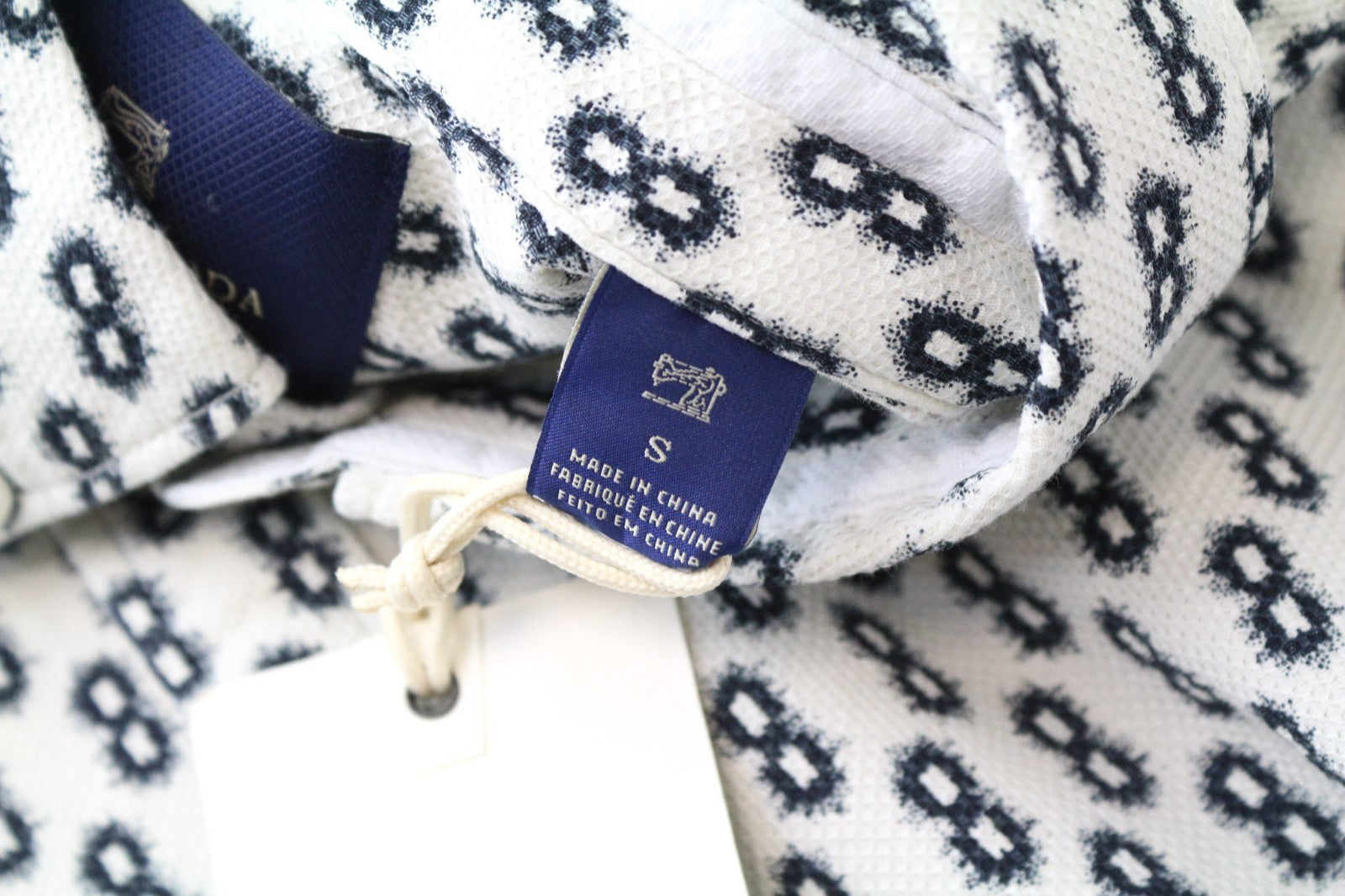 SCOTCH & SODA Ams Couture Men's Shirt S White Cotton Patterned Long Sleeve