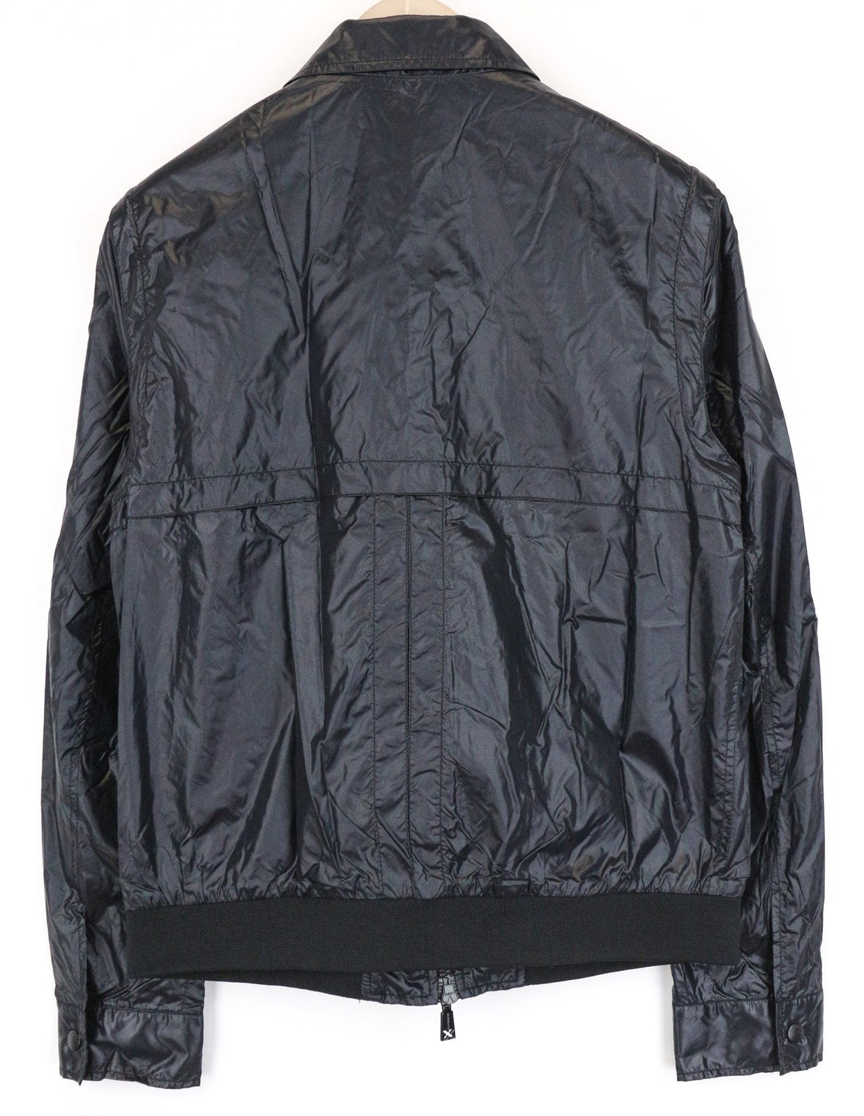 RICHMOND Men's Jacket 48 Navy Blue Bomber Long Sleeve Multi Pocket Zipped