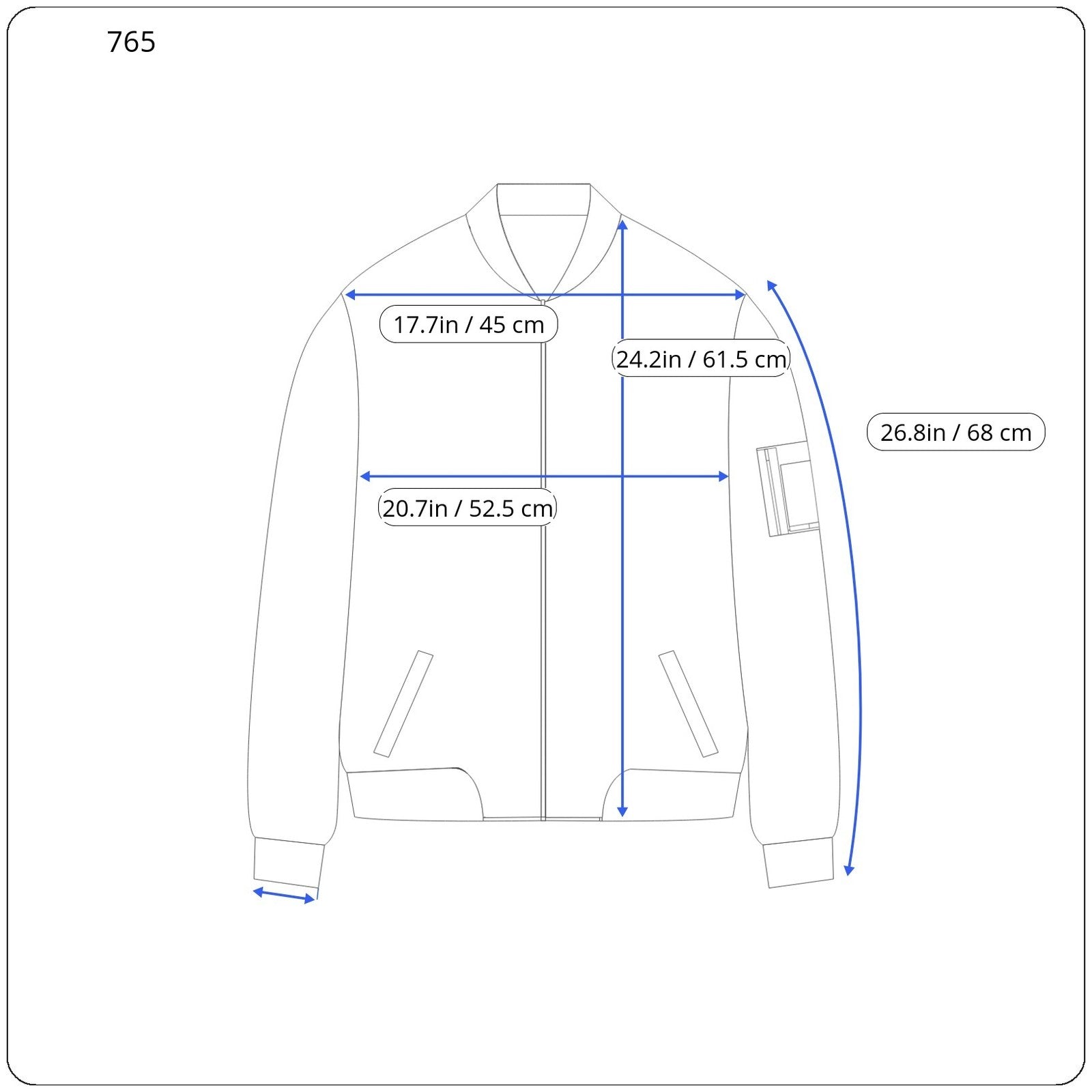 RICHMOND Men's Jacket 48 Navy Blue Bomber Long Sleeve Multi Pocket Zipped