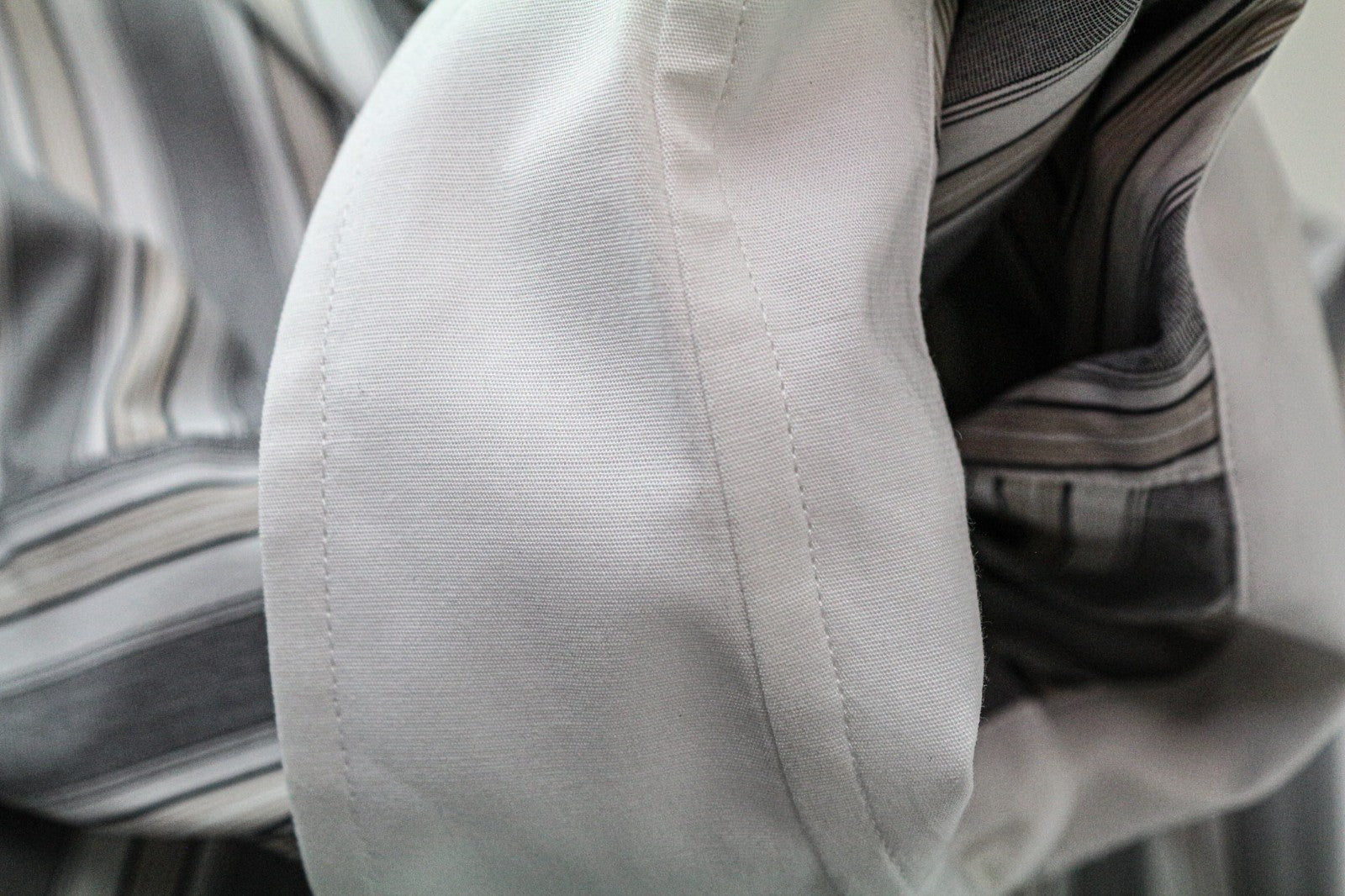 RICHMOND Men's Shirt 48 Grey Striped Stretch Cotton Long Sleeve Classic