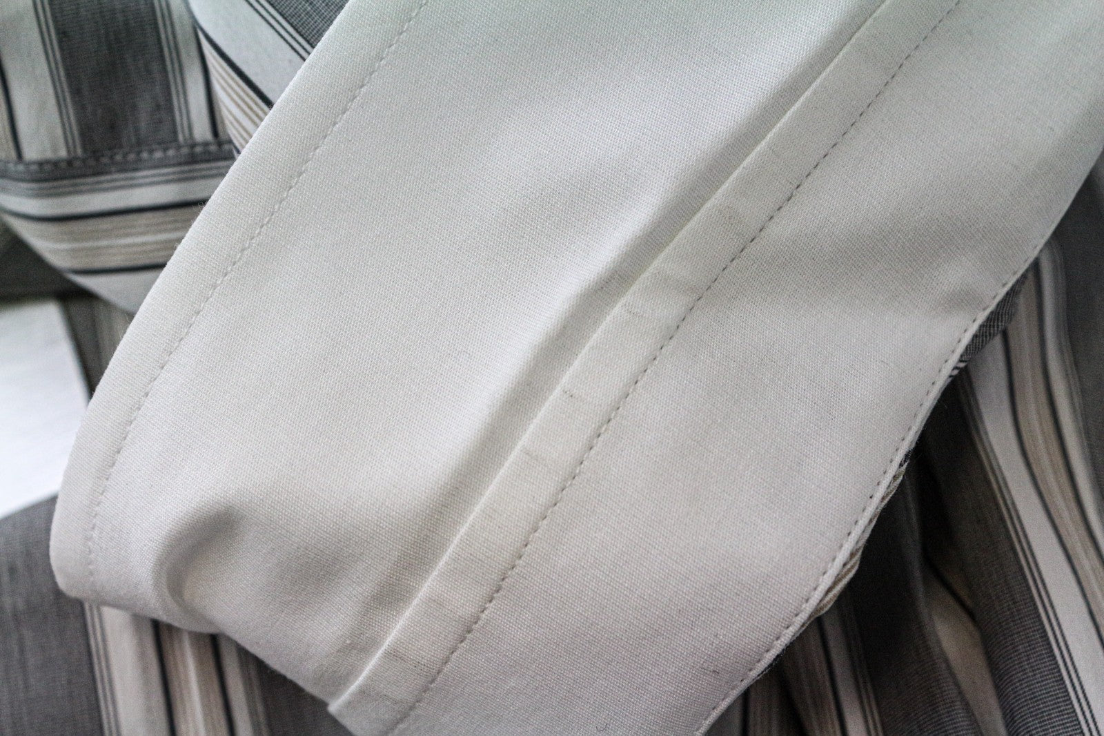 RICHMOND Men's Shirt 48 Grey Striped Stretch Cotton Long Sleeve Classic