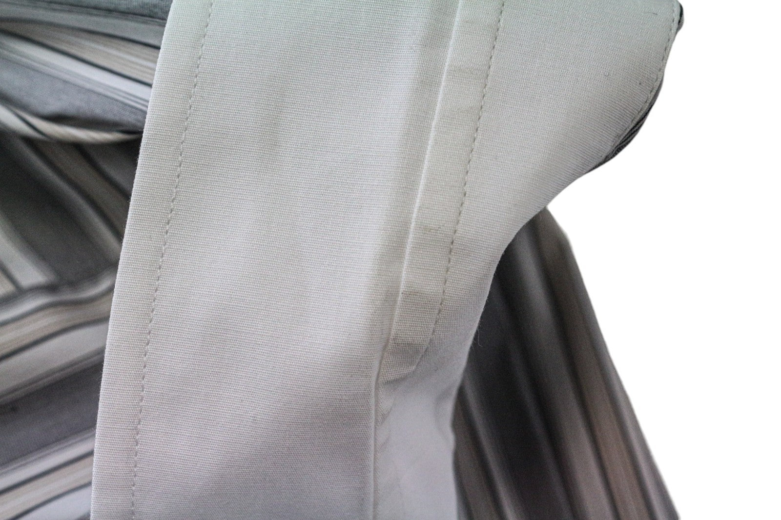 RICHMOND Men's Shirt 48 Grey Striped Stretch Cotton Long Sleeve Classic