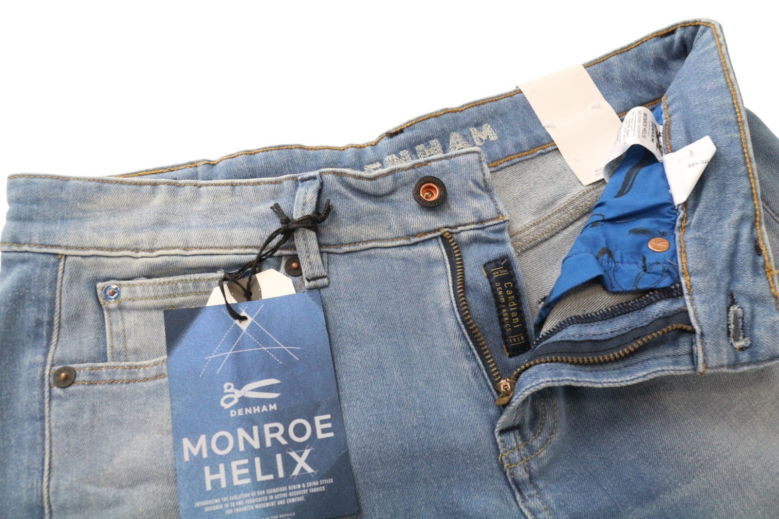 DENHAM Monroe Helix G Women's Jeans W27/L28 Blue Stretch Girlfriend Tapered