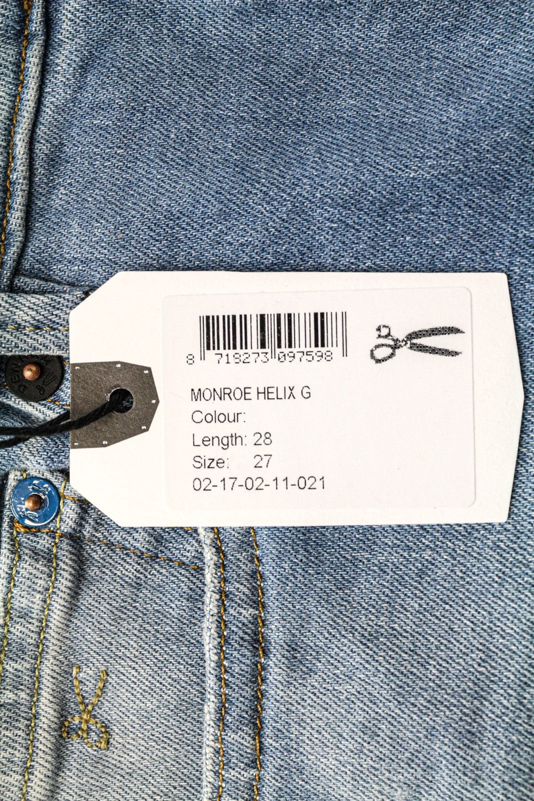 DENHAM Monroe Helix G Women's Jeans W27/L28 Blue Stretch Girlfriend Tapered