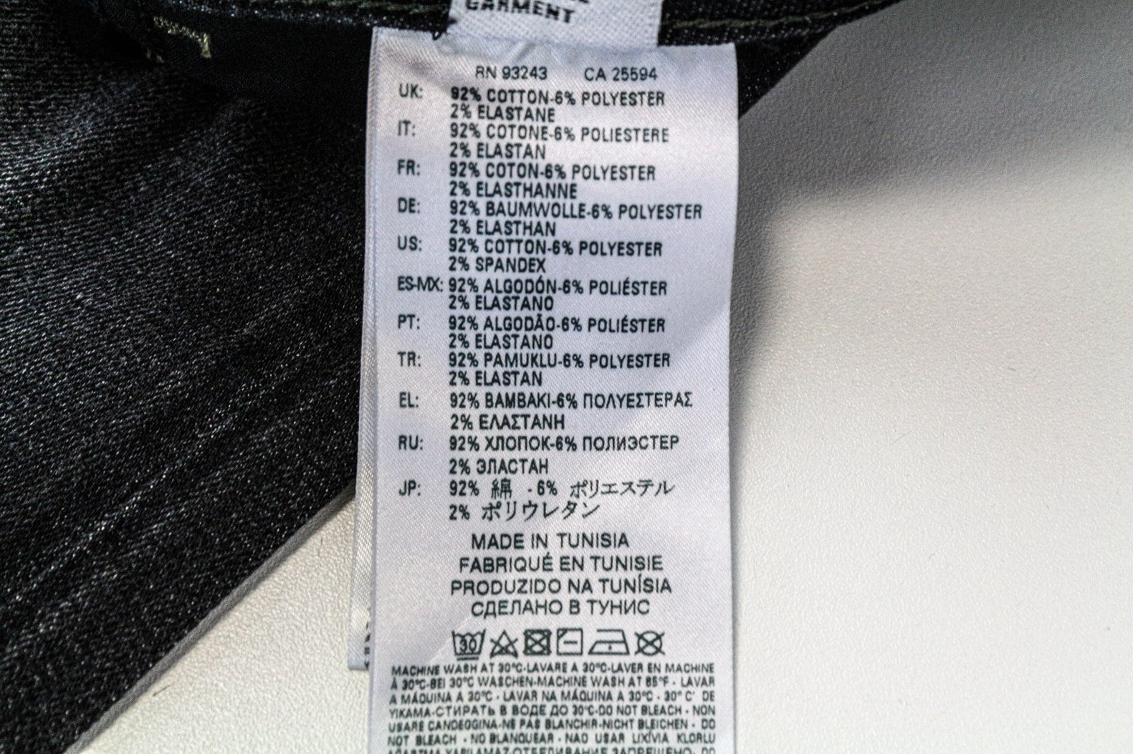 DIESEL Thommer 087AM Men's Jeans W28/L32 Dark Grey Cotton Stretch Washed