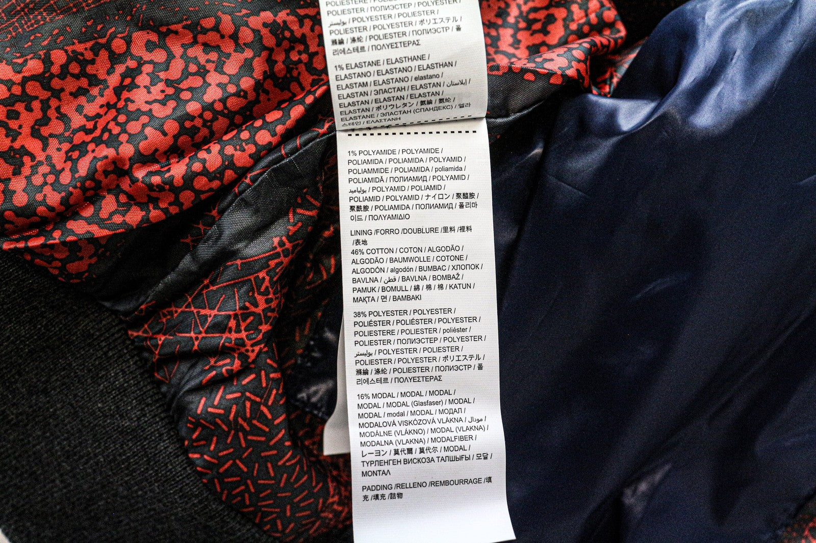 DESIGUAL Arthur Men's Jacket S Grey Blue Hooded Padded Cotton Blend Lined